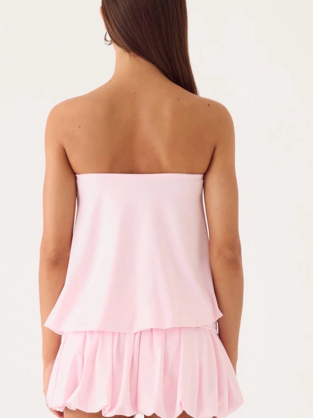 Peppermayo Mazie Pink Strapless mini dress with removable tie sash- never worn - Picture 3 of 10